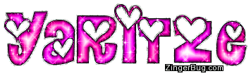 Click to get the codes for this image. Yaritze Pink Heart Letter Glitter Name, Girl Names Free Image Glitter Graphic for Facebook, Twitter or any blog.