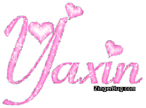 Click to get the codes for this image. Yaxin Pink Glitter Name With Hearts, Girl Names Free Image Glitter Graphic for Facebook, Twitter or any blog.