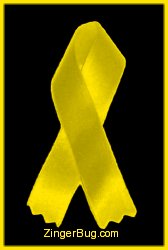 Click to get the codes for this image. Yellow Ribbon On Black, Patriotic, Yellow Ribbons, Support Ribbons Free Image, Glitter Graphic, Greeting or Meme for Facebook, Twitter or any blog.