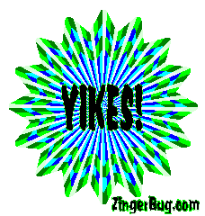 Click to get animated GIF glitter graphics of the word Yikes!