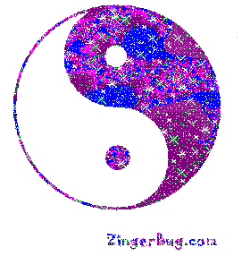 Click to get the codes for this image. Glitter Graphic of a Yin Yang Sign.