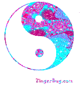 Click to get the codes for this image. Glitter Graphic of a Yin Yang Sign.