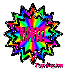 Click to get the codes for this image. Yippee Rainbow Starburst, Yippee Free Image, Glitter Graphic, Greeting or Meme for Facebook, Twitter or any forum or blog.