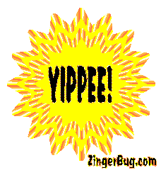 Click to get the codes for this image. Yippee Sun Starburst, Yippee Free Image, Glitter Graphic, Greeting or Meme for Facebook, Twitter or any forum or blog.