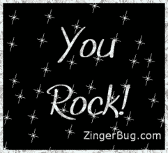 Click to get the codes for this image. You Rock Silver Stars, You Rock Free Image, Glitter Graphic, Greeting or Meme for any Facebook, Twitter or any blog.