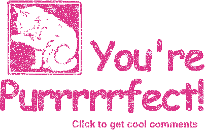 Click to get the codes for this image. You're Purrrfect Pink Glitter, Animals  Cats Free Image, Glitter Graphic, Greeting or Meme for Facebook, Twitter or any forum or blog.