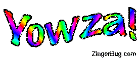 Click to get the codes for this image. Yowza Rainbow Wiggle Glitter Text, Yowza Free Image, Glitter Graphic, Greeting or Meme for Facebook, Twitter or any forum or blog.