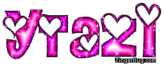 Click to get the codes for this image. Ytazi Pink Heart Letter Glitter Name, Girl Names Free Image Glitter Graphic for Facebook, Twitter or any blog.