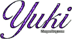 Click to get the codes for this image. Yuki Purple Glitter Name, Girl Names Free Image Glitter Graphic for Facebook, Twitter or any blog.