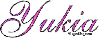 Click to get the codes for this image. Yukia Pink Glitter Name, Girl Names Free Image Glitter Graphic for Facebook, Twitter or any blog.