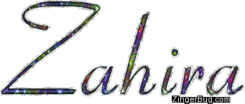Click to get the codes for this image. Zahira Multi Colored Glitter Name, Girl Names Free Image Glitter Graphic for Facebook, Twitter or any blog.