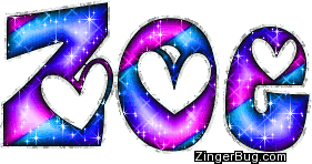 Click to get glitter graphics of girl's names beginning with the letter Z.