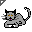 Click to get this Cursor. Grey Cat Cursor, Animals Custom Cursor for Internet or Windows