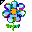 Click to get this Cursor. Blinking Blue Flower Cursor, Flowers Custom Cursor for Internet or Windows