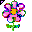Click to get this Cursor. Blinking Purple Flower Cursor, Flowers Custom Cursor for Internet or Windows