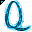 Click to get this Cursor. Blue Letter Q Glitter Cursor, Letter Q CSS Web Cursor and codes for any html website, profile or blog.