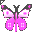 Click to get this Cursor. Pink Butterfly Cursor, Bugs  Butterflies Custom Cursor for Internet or Windows
