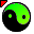 Click to get this Cursor. Green and Black Yin Yang Cursor, Yin  Yang CSS Web Cursor and codes for any html website, profile or blog.