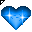 Click to get this Cursor. Blue Heart Cursor, Hearts  Love CSS Web Cursor and codes for any html website, profile or blog.