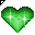Click to get this Cursor. Green Heart Cursor, Hearts  Love CSS Web Cursor and codes for any html website, profile or blog.