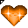 Click to get this Cursor. Orange Heart Cursor, Hearts  Love CSS Web Cursor and codes for any html website, profile or blog.