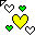 Click to get this Cursor. Lemon Lime Blinking Hearts Cursor, Hearts  Love CSS Web Cursor and codes for any html website, profile or blog.