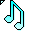 Click to get this Cursor. Light Blue Musical Notes Cursor, Music CSS Web Cursor and codes for any html website, profile or blog.
