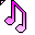 Click to get this Cursor. Magenta Musical Notes Cursor, Music CSS Web Cursor and codes for any html website, profile or blog.