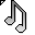 Click to get this Cursor. Monochrome Musical Notes Cursor, Music CSS Web Cursor and codes for any html website, profile or blog.