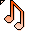 Click to get this Cursor. Orange Musical Notes Cursor, Music CSS Web Cursor and codes for any html website, profile or blog.