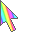 Click to get this Cursor. Pastel Rainbow Pointer Cursor, Pointers CSS Web Cursor and codes for any html website, profile or blog.
