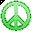 Click to get this Cursor. Green Peace Symbol Cursor, Peace CSS Web Cursor and codes for any html website, profile or blog.