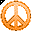 Click to get this Cursor. Orange Peace Symbol Cursor, Peace CSS Web Cursor and codes for any html website, profile or blog.
