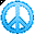 Click to get this Cursor. Steel Blue Peace Symbol Cursor, Peace CSS Web Cursor and codes for any html website, profile or blog.