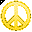 Click to get this Cursor. Yellow Peace Symbol Cursor, Peace CSS Web Cursor and codes for any html website, profile or blog.