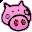 Click to get this Cursor. Pink Piggy Cursor, Animals Custom Cursor for Internet or Windows