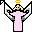 Click to get this Cursor. Pink Standing Angel Cursor, Angels CSS Web Cursor and codes for any html website, profile or blog.
