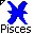 Click to get this Cursor. Blue Pisces Astrology Sign Cursor, Pisces Astrology CSS Web Cursor and codes for any html website, profile or blog.