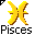 Click to get this Cursor. Gold Pisces Astrology Sign Cursor, Pisces Astrology CSS Web Cursor and codes for any html website, profile or blog.