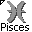 Click to get this Cursor. Grey Pisces Astrology Sign Cursor, Pisces Astrology CSS Web Cursor and codes for any html website, profile or blog.