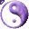 Click to get this Cursor. Purple and White Yin Yang Cursor, Yin  Yang CSS Web Cursor and codes for any html website, profile or blog.