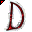 Click to get this Cursor. Red Letter D Glitter Cursor, Letter D CSS Web Cursor and codes for any html website, profile or blog.