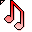 Click to get this Cursor. Red Musical Notes Cursor, Music CSS Web Cursor and codes for any html website, profile or blog.