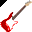 Click to get this Cursor. Red Stratocaster Electric Guitar Cursor, Music CSS Web Cursor and codes for any html website, profile or blog.