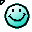 Click to get this Cursor. Aqua Smiley Face Cursor, Smiley Faces CSS Web Cursor and codes for any html website, profile or blog.