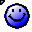 Click to get this Cursor. Blue Smiley Face Cursor, Smiley Faces CSS Web Cursor and codes for any html website, profile or blog.