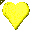Click to get this Cursor. Spinning Yellow Heart Cursor, Hearts  Love CSS Web Cursor and codes for any html website, profile or blog.