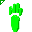 Click to get this Cursor. Spinning Neon Green Paw Print Cursor, Animals Custom Cursor for Internet or Windows