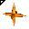 Click to get this Cursor. Spinning Orange Star Cursor, Shapes  3D CSS Web Cursor and codes for any html website, profile or blog.