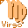 Click to get this Cursor. Orange Virgo Astrology Sign Cursor, Virgo Astrology CSS Web Cursor and codes for any html website, profile or blog.